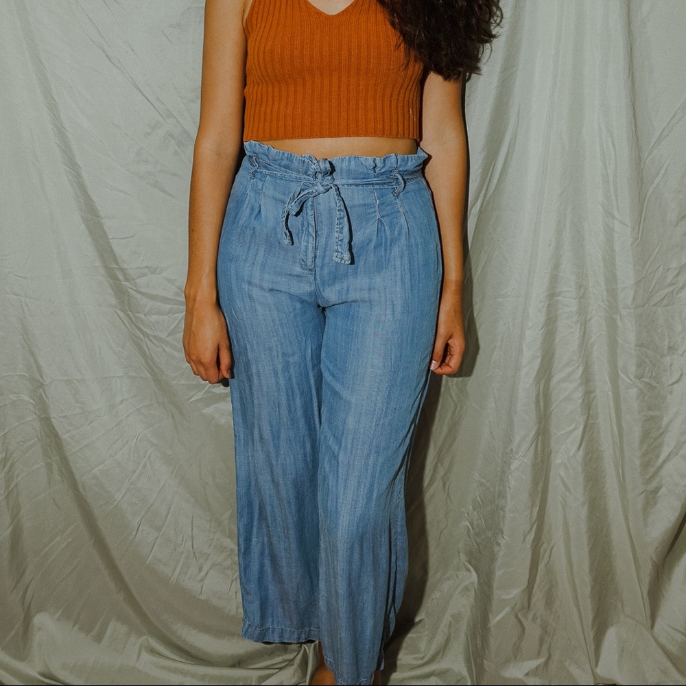 Ci sono paper bag wide leg pants